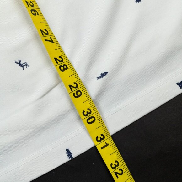 Greyson Spirit of Michigan Golf Polo Men's Large Wolf Print White Button-Down - Picture 9 of 14